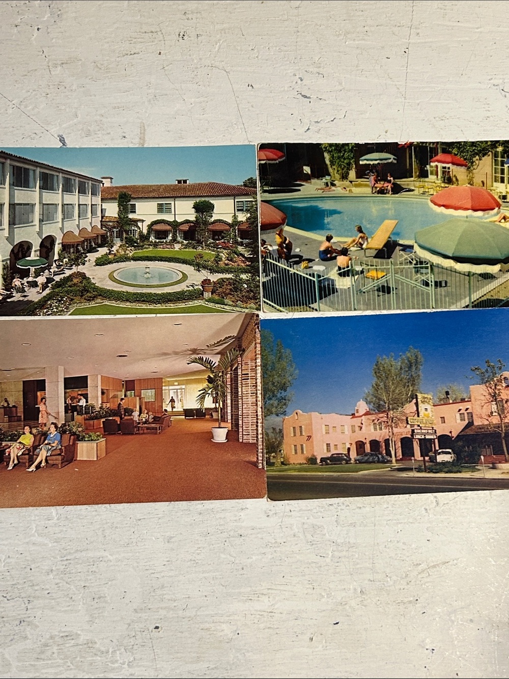 Vintage Hotel Postcard Lot — Colorful Midcentury Scenes